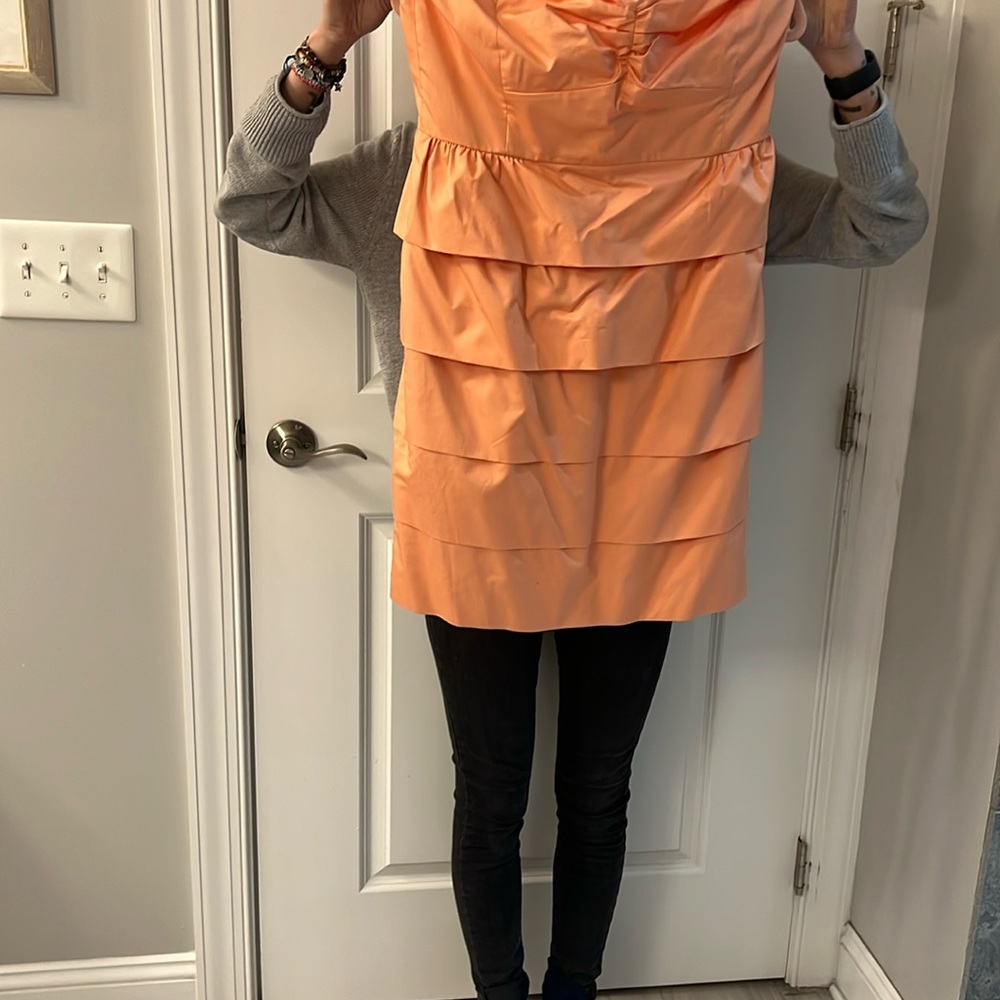 Peach strapless mini dress size 12 NWT J.Crew